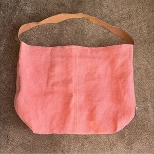 All’asta 100% Jute Elegant Coral Shoulder Tote Bag